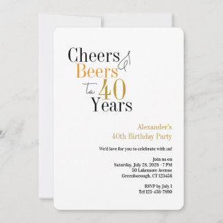 Party bis zu 40 Jahren minimal Einladung