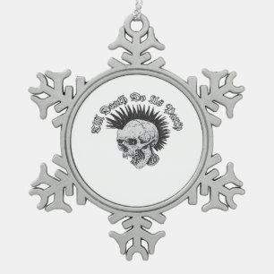 Party bis zum Tod tun uns Party Halloween Schneeflocken Zinn-Ornament