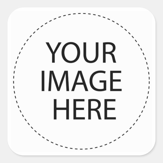 Party "Blank DIY Template" (Leerstelle) - Hinzufüg Quadratischer Aufkleber (Vorderseite)