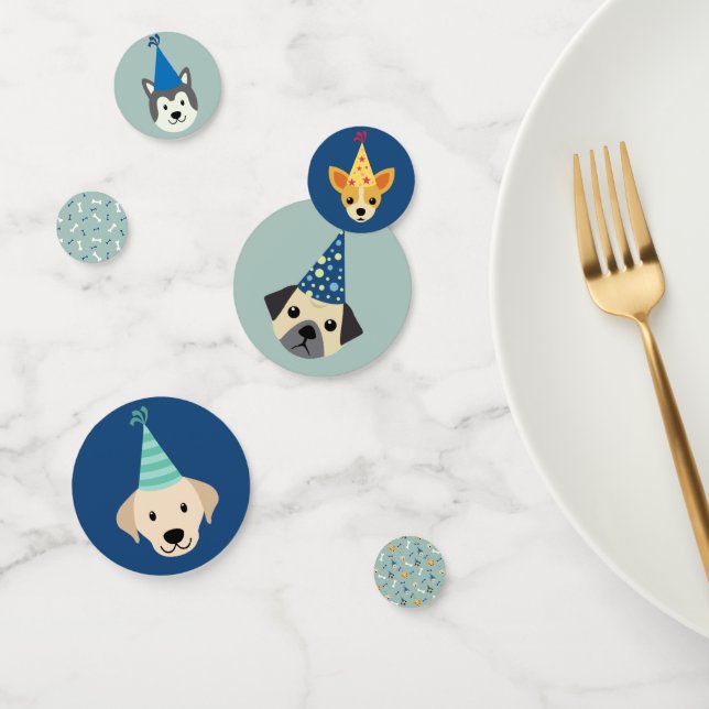 Party, blau und grün konfetti (Gruppe)