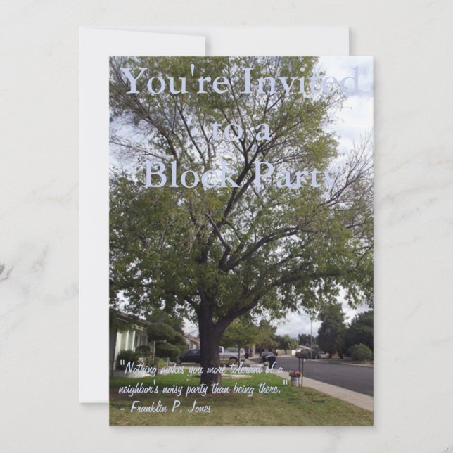 Party blockieren einladung (Vorderseite)