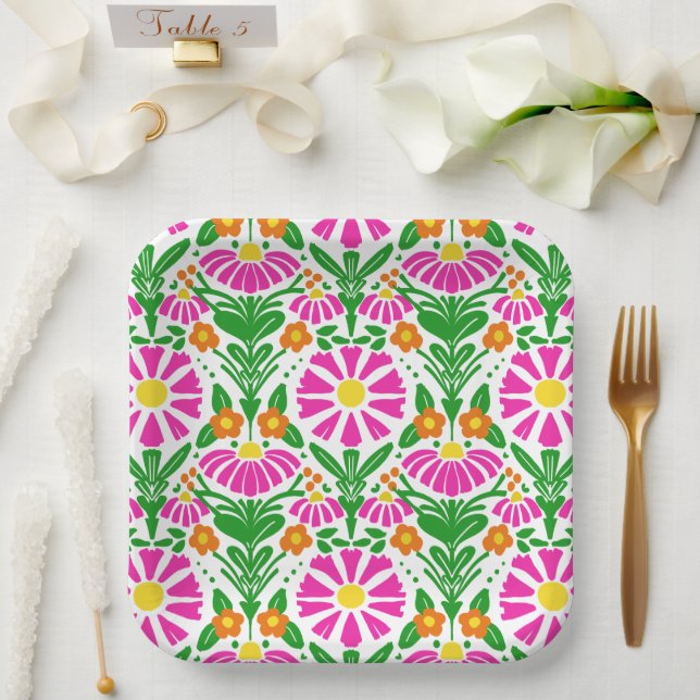 Party Blooms – Let’s Celebrate! Pappteller (Hochzeit)