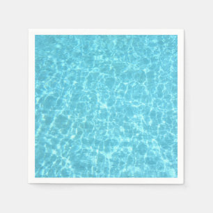Party Blue Water Swimmingpool Blank Template Paper Serviette