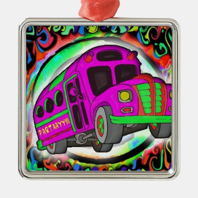 Party Bus.jpg Ornament Aus Metall (Vorne)