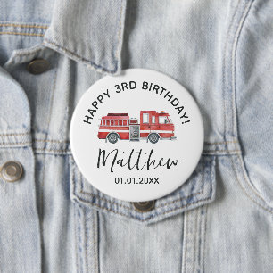 Party-Button für Fireruck Happy Birthday Button