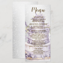 Party Cake Lavender Floral Elegante Hochzeit