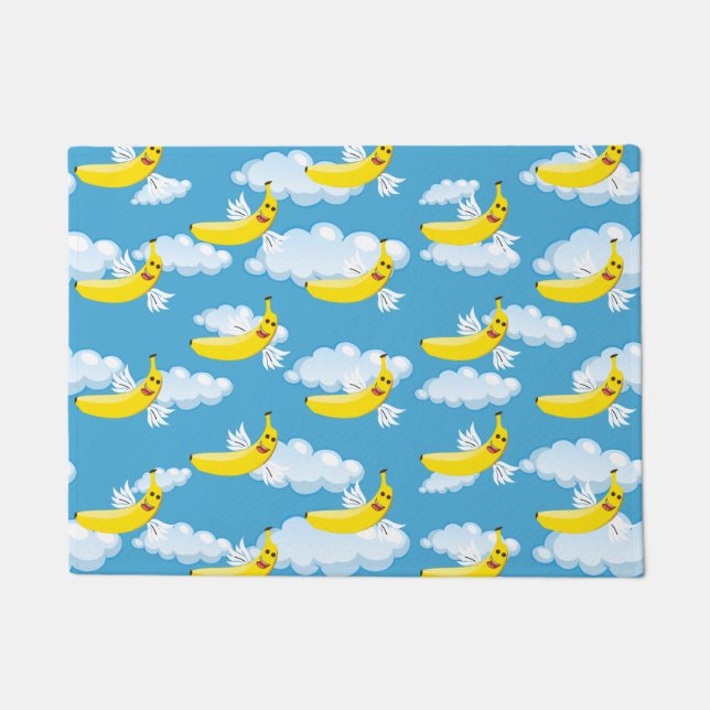 Party Cartoon Bananen Fußmatte (Vorderseite)