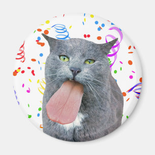 Party Cat Got Ihre Zunge? Magnet