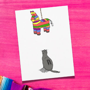 Party Cat und Piñata Postkarte