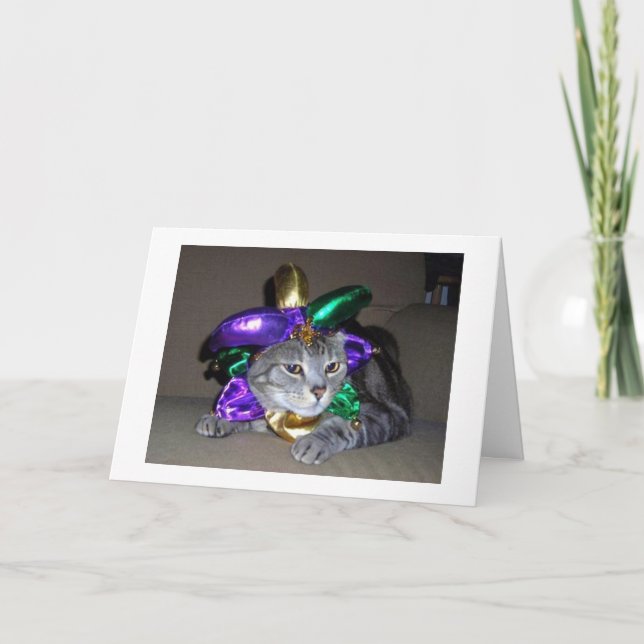 **PARTY CAT** WILL, GLÜCKLICHEN STAPELTAG ZU SAGEN KARTE (Vorderseite)