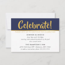 PARTY CELEBRATION CARD Dunkelmarineblau Imitate Go