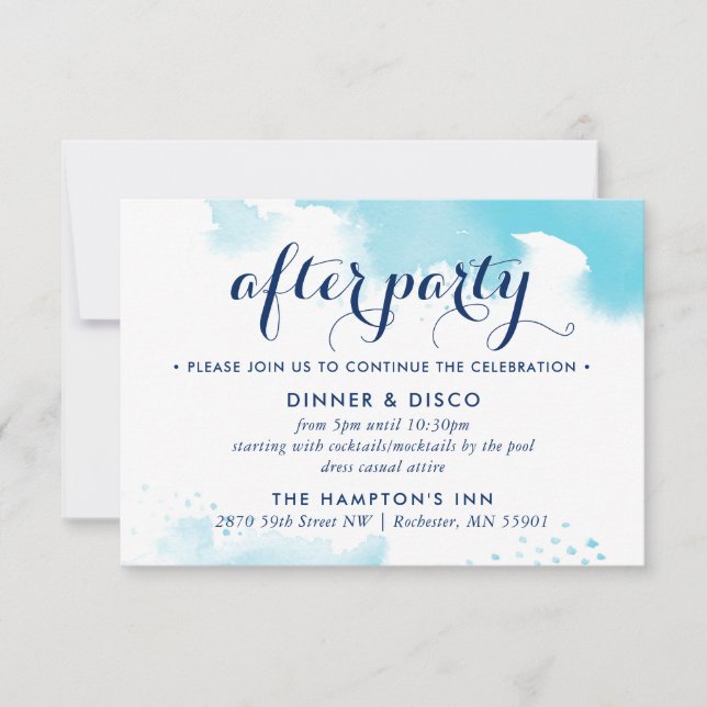 PARTY CELEBRATION CARD Moderne Aquarelle RSVP Karte (Vorderseite)