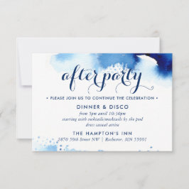 PARTY CELEBRATION CARD smart marine blue water col RSVP Karte