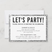 PARTY CELEBRATION INFO niedlicher, moderner Silber