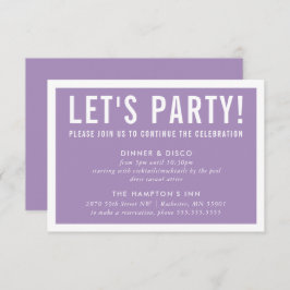 PARTY CELEBRATION KARTE Moderne Blockviolett lila