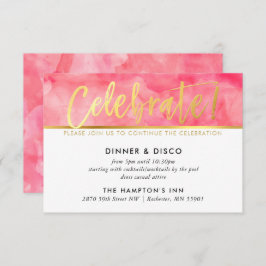 PARTY CELEBRATION Koralle rosa Aquarellgoldart Einladung