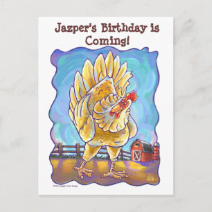 Party-Center für Hühner Ankündigungspostkarte