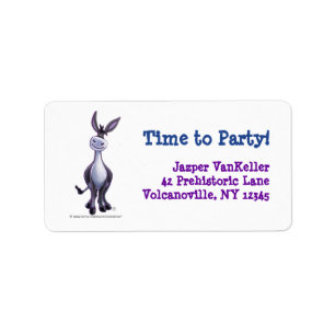 Party-Center von Donkey Adressaufkleber