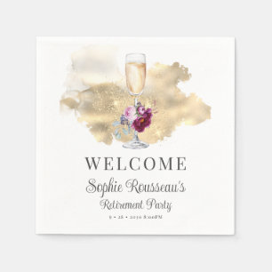 Party Champagne Glitzer Serviette