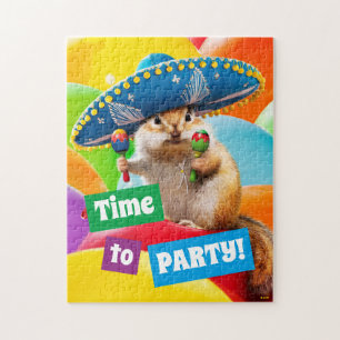 Party Chipmunk in Sombrero Puzzle