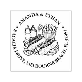 Party Chips Snack Thema Permastempel