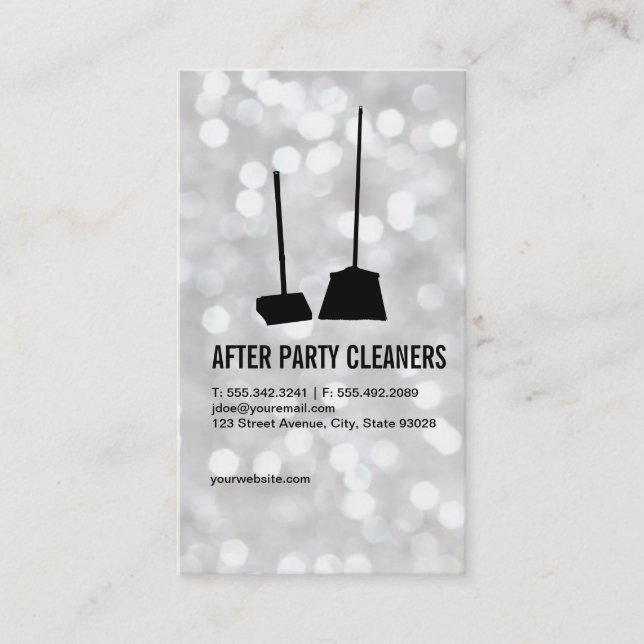 Party Cleaners / Bokeh Visitenkarte (Vorderseite)