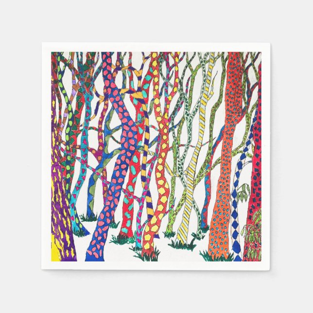 Party-Cocktail aus Wald-Servietten Serviette (Vorderseite)