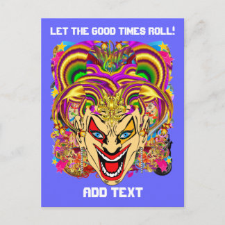 Party Combo Pk Pick von Witch Doctor Jester Clown Einladungspostkarte