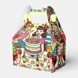 Party-Comicen für Retro-Kindergeburtstag Geschenkschachtel