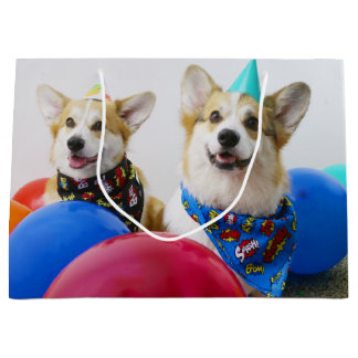 Party Corgis Geschenktasche Große Geschenktüte