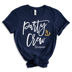 Party Crew Nautisches Brautparty T - Shirt
