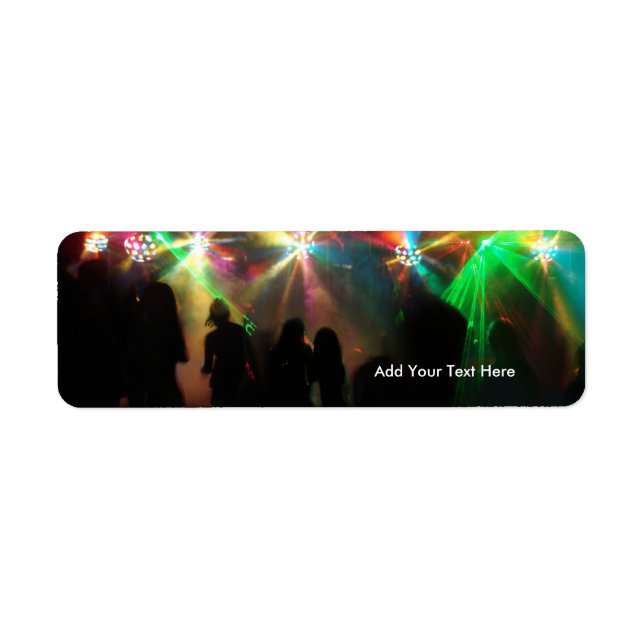 Party Crowd Mirror Balls Dance Party Address Label (Vorne)