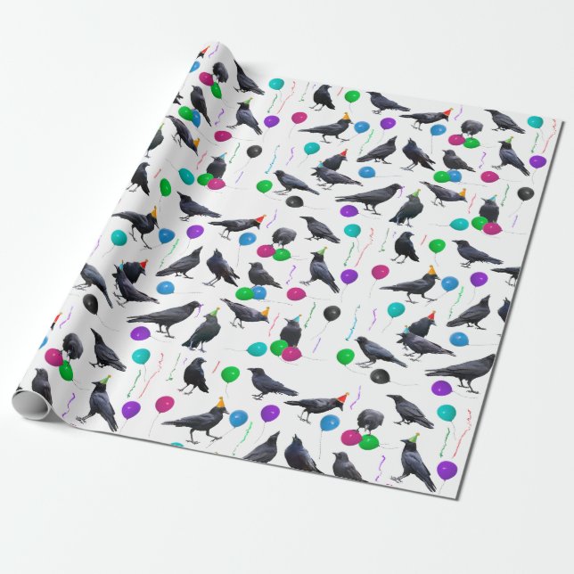 Party Crows Wrapping Paper Geschenkpapier (Ungerollt)