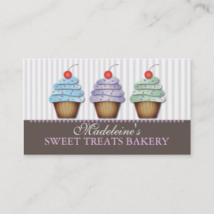 Party Cupcakes Custom Baker Business Card Visitenkarte