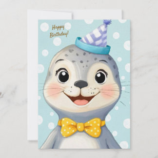 Party Cute Animal Birthday Invitation Seal Einladung
