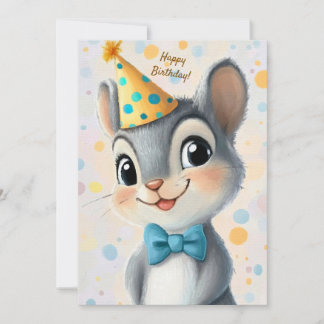 Party Cute Animal Birthday Invitation Squirrel Einladung