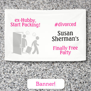 Party-Dekoration endlich Frei Funny Pink Banner