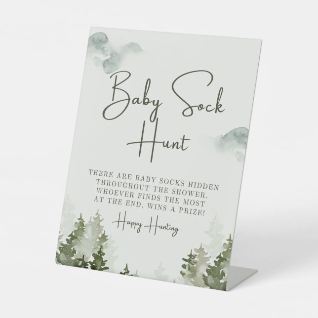 Party-Dekorationen für Woodland-Babydusche Sockelschild (Vorderseite)