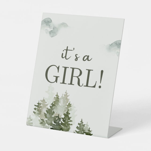 Party-Dekorationen für Woodland-Babydusche Sockelschild (Vorderseite)