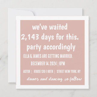 Party Dementsprechend Einladung zur Hochzeit