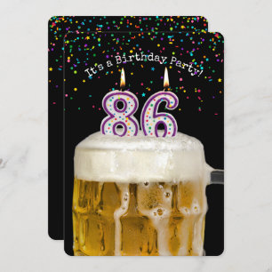 Party der 86. Geburtstagskandle Einladung