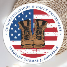 Party der amerikanischen Militärarmee "Flag Boots 