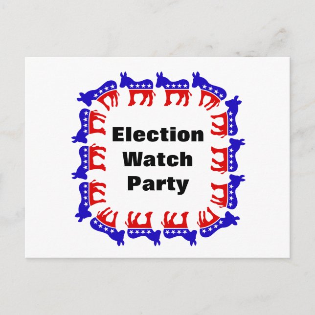 Party der demokratischen Wahlen Postkarte (Vorderseite)