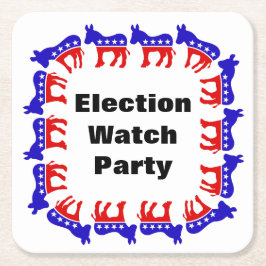 Party der demokratischen Wahlen Rechteckiger Pappuntersetzer