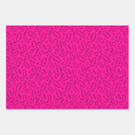 Party der ersten Phase - Muster der Tampon-Pad-Tas Geschenkpapier Set