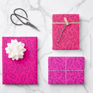 Party der ersten Phase - Muster der Tampon-Pad-Tas Geschenkpapier Set