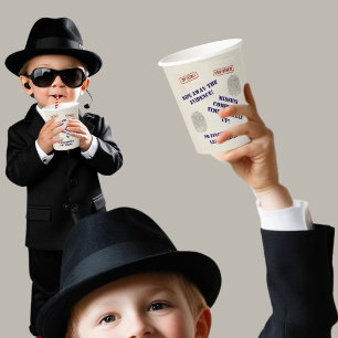 Party der Geheimdienstmission Kids Pappbecher