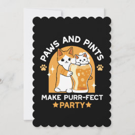 Party der Katze - Pasten und Pints Feiertagskarte