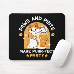 Party der Katze - Pasten und Pints Mousepad