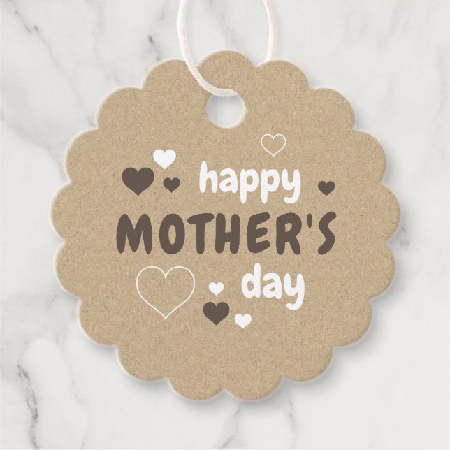 Party der Mutter Rustikales Handwerk CC1107 Geschenkanhänger (Vorderseite)